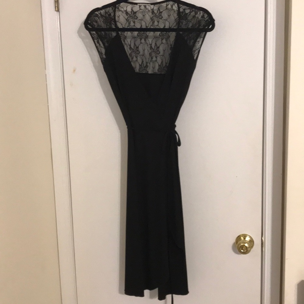 Black wrap dress